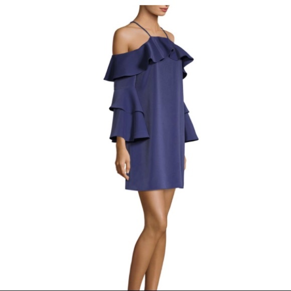 Shelli Segal Cold Shoulder with Ruffled Sleeves - Picture 1 of 2